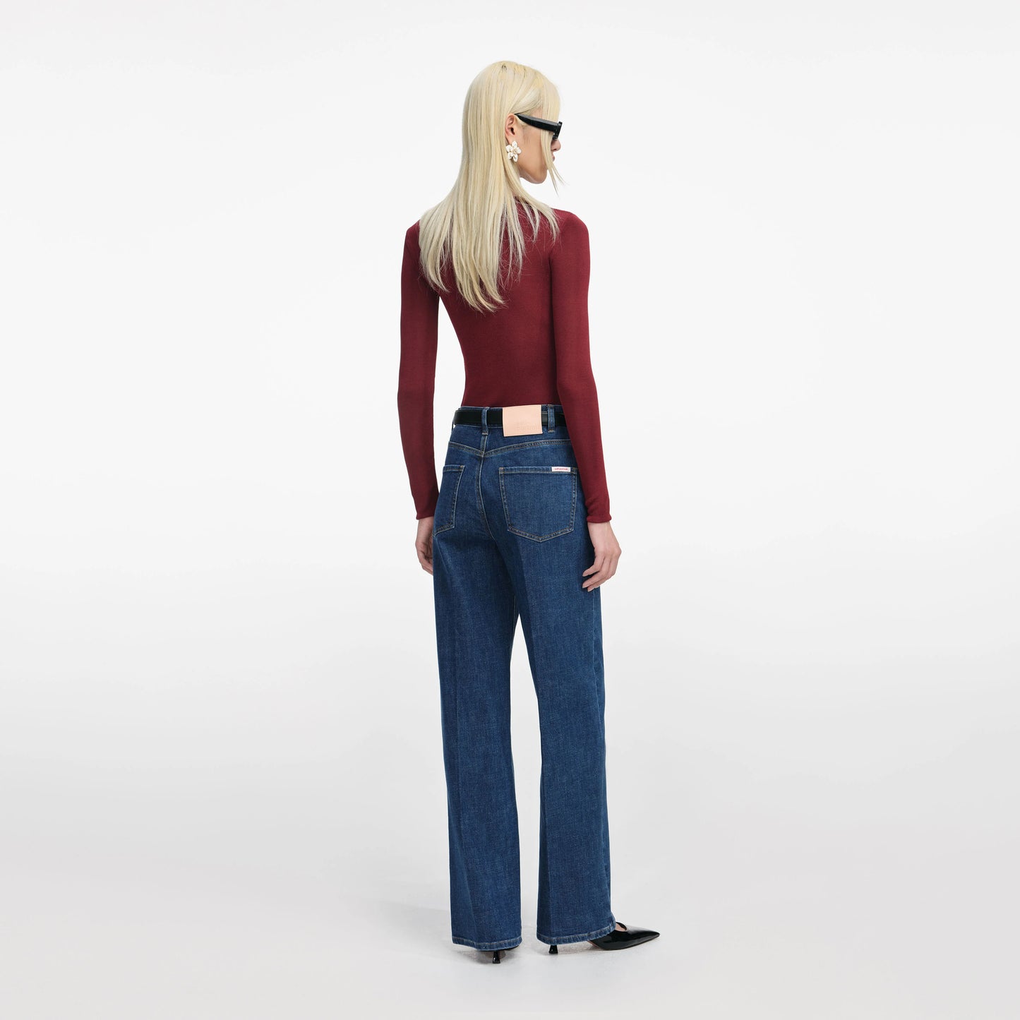 Blue Straight Leg Jeans