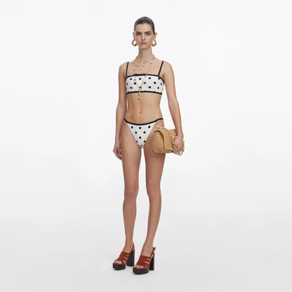 White Polka Dot Bikini Bottoms