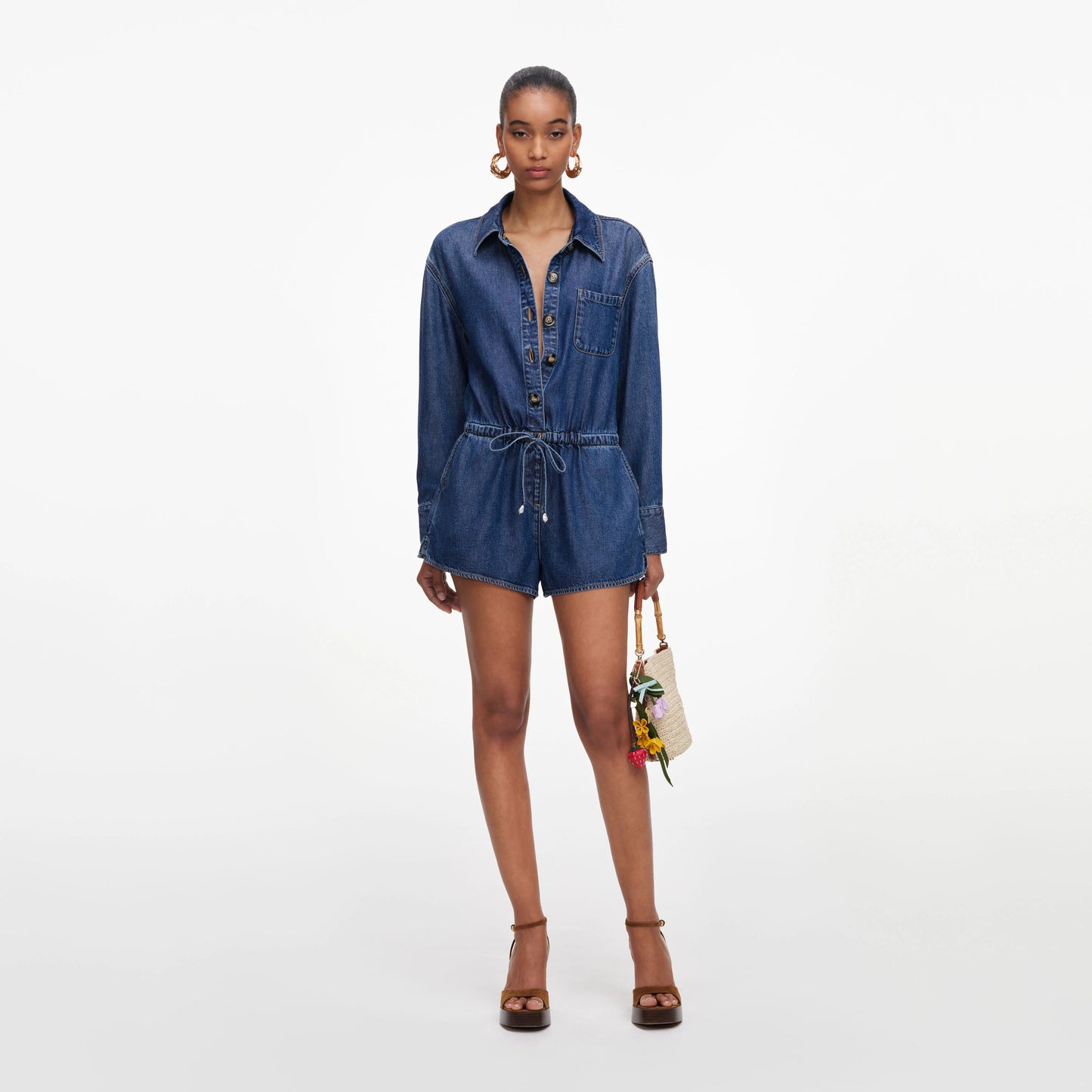 Denim Relaxed Fit Playsuit