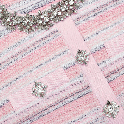 Pink Textured Cardigan