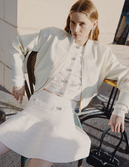 Cream Cotton Canvas Jacket