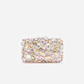 Multi Crystal Embellished Clutch Bag