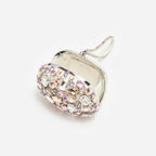 Multi Crystal Embellished Top Handle Clutch Bag
