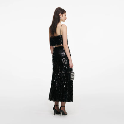 Black Sequin Top