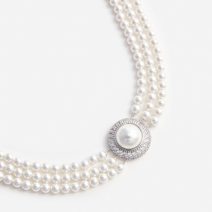 Small Crystal Pearl Choker