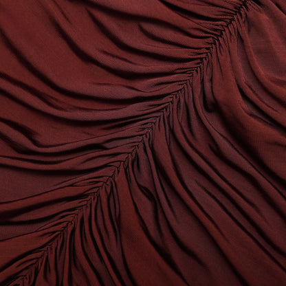 Brown Jersey Drape Top