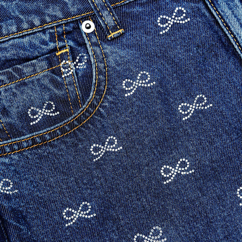 Lightweight Bow Embellished Jeans