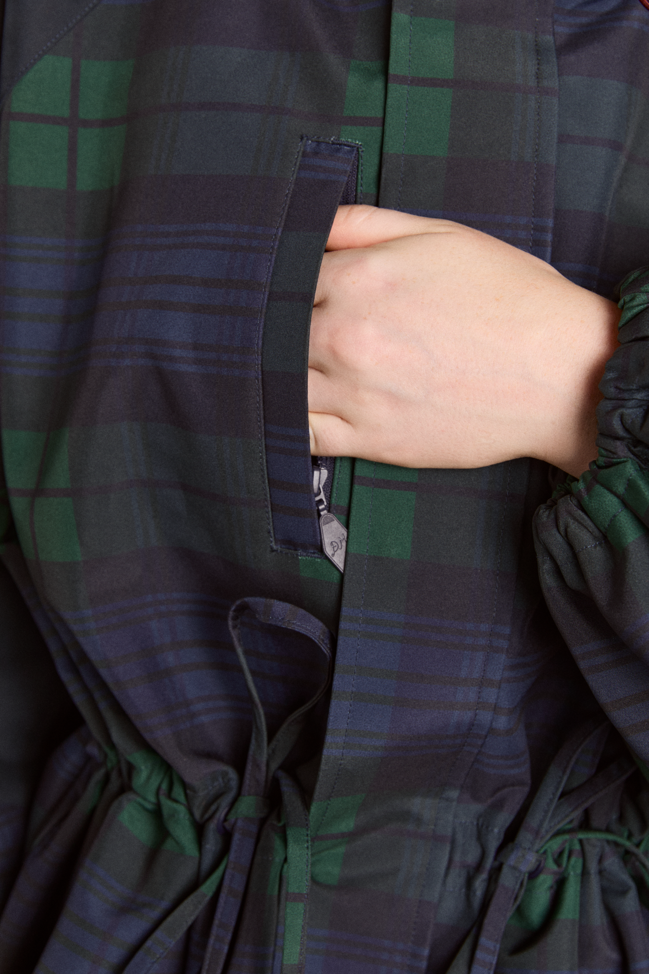 Stylish waterproof jackets that can be worn on rainy days- navy check---Add to cart and enjoy 50% off