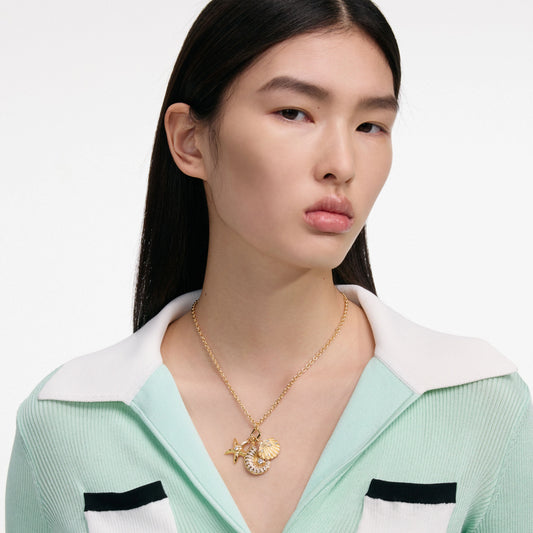 Gold Multi Charm Necklace