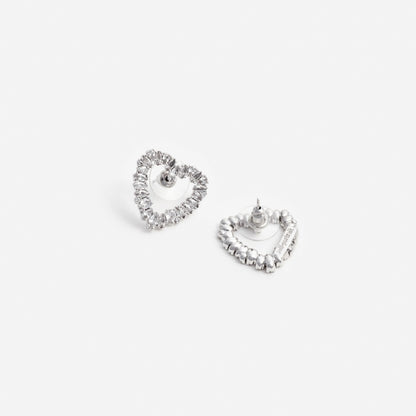 Mini Crystal Heart Earrings