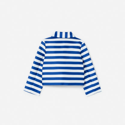 Navy Stripe Cherry Motif Jacket