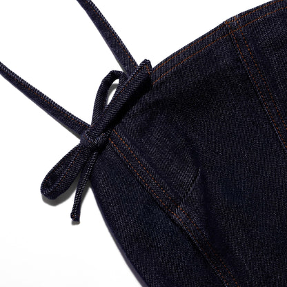 Indigo Denim Bow Playsuit
