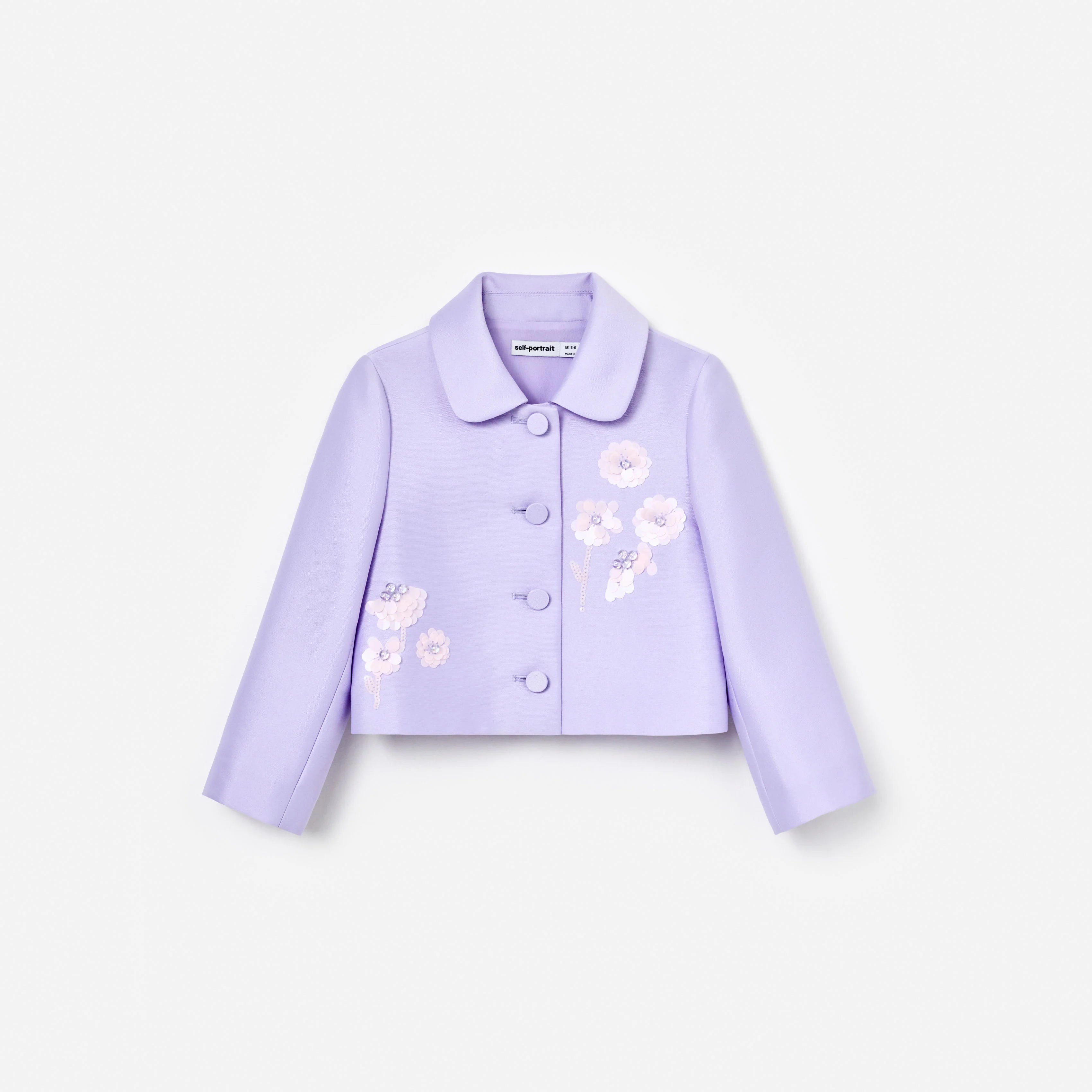 Lilac Taffeta Sequin Embellished Jacket