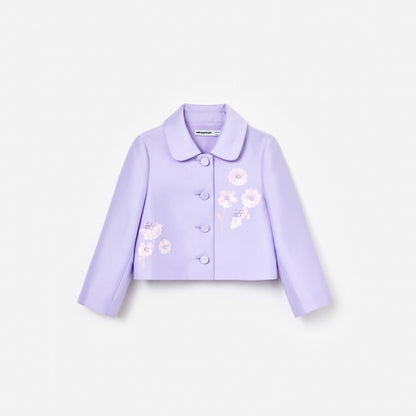 Lilac Taffeta Sequin Embellished Jacket