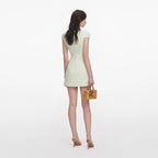 Lime Boucle Mini Dress