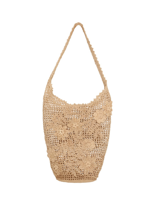 Floral Raffia Carry All