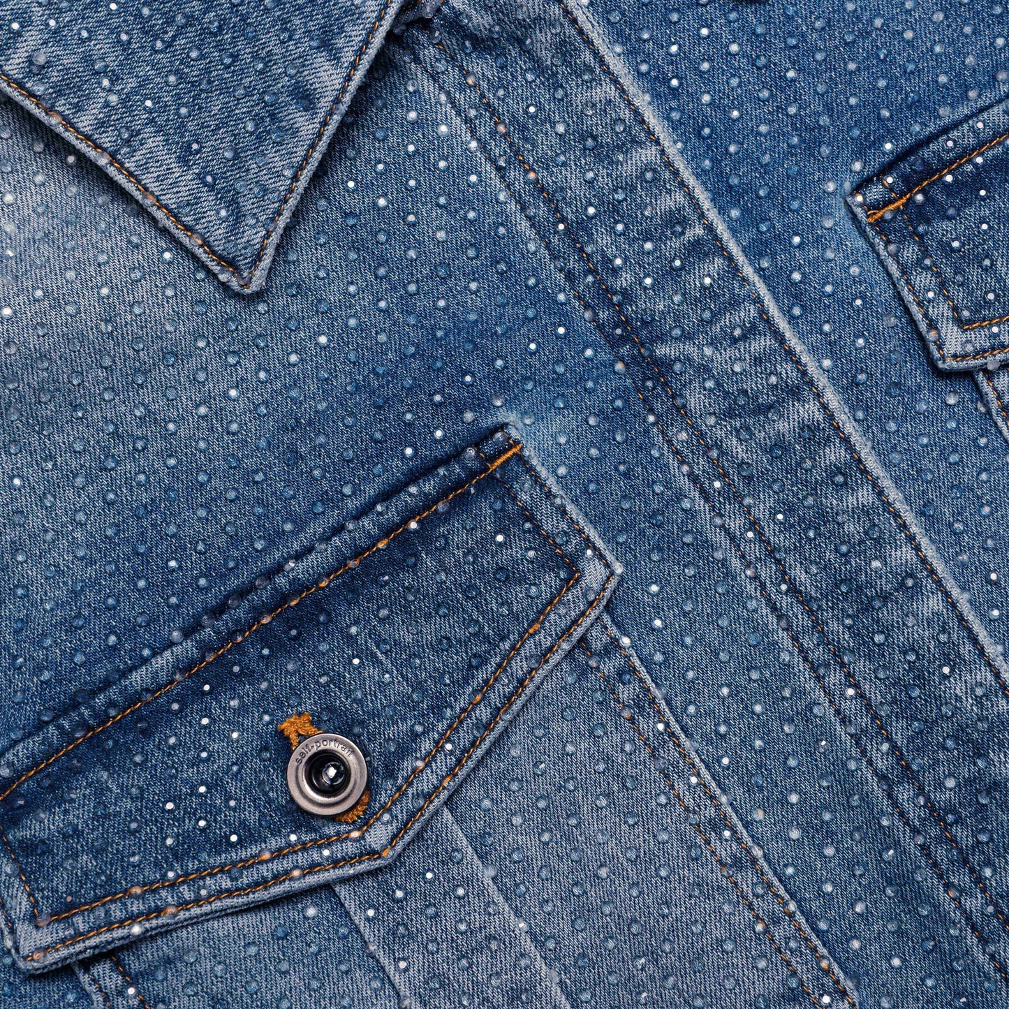 Rhinestone Denim Playsuit