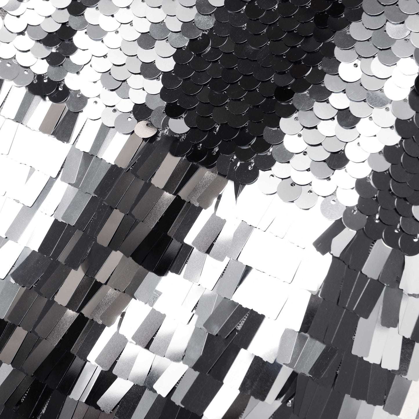 Silver Gradient Sequin Midi Dress