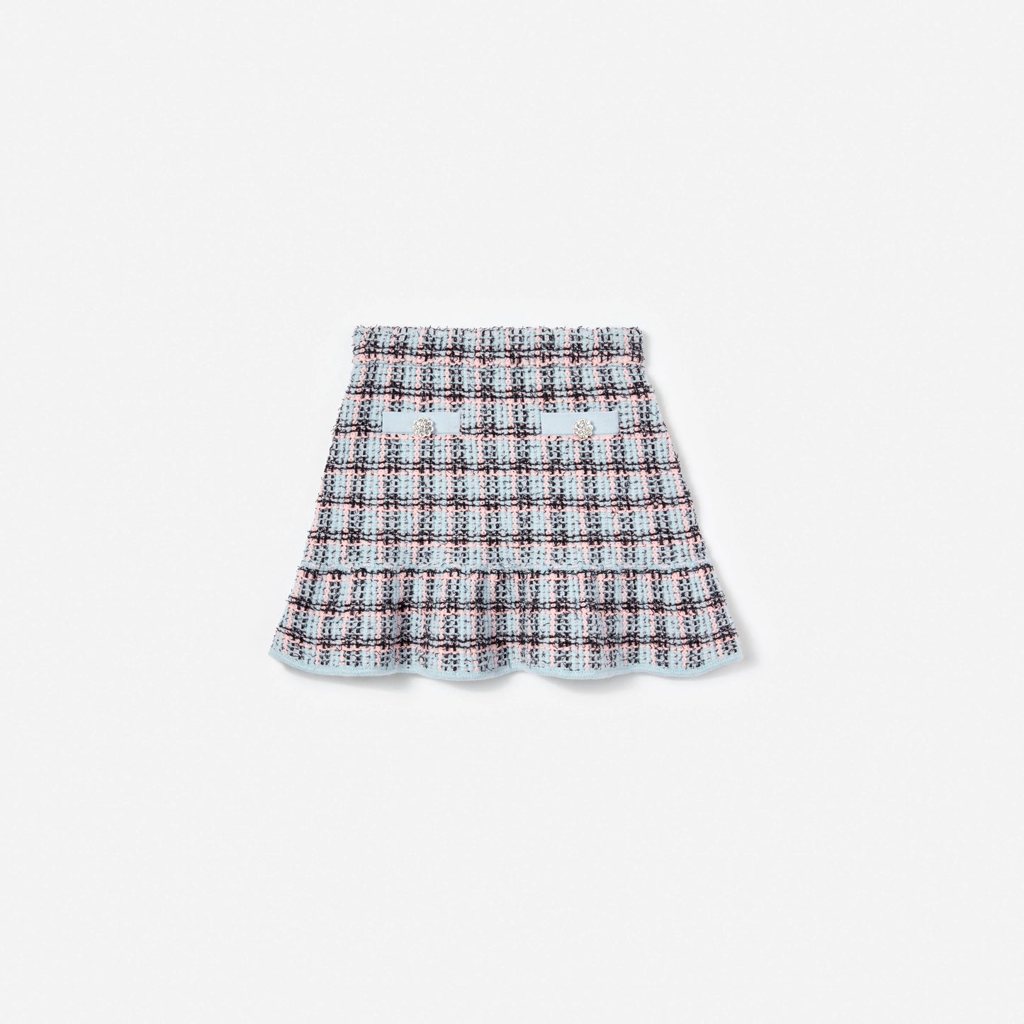 Textured Stripe Knit Skirt