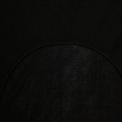 Black Viscose Knit Cut Out Maxi Dress