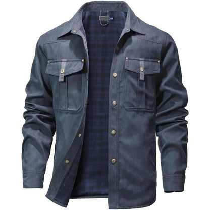 🔥Men's Flannel Lined Shacket Jacket