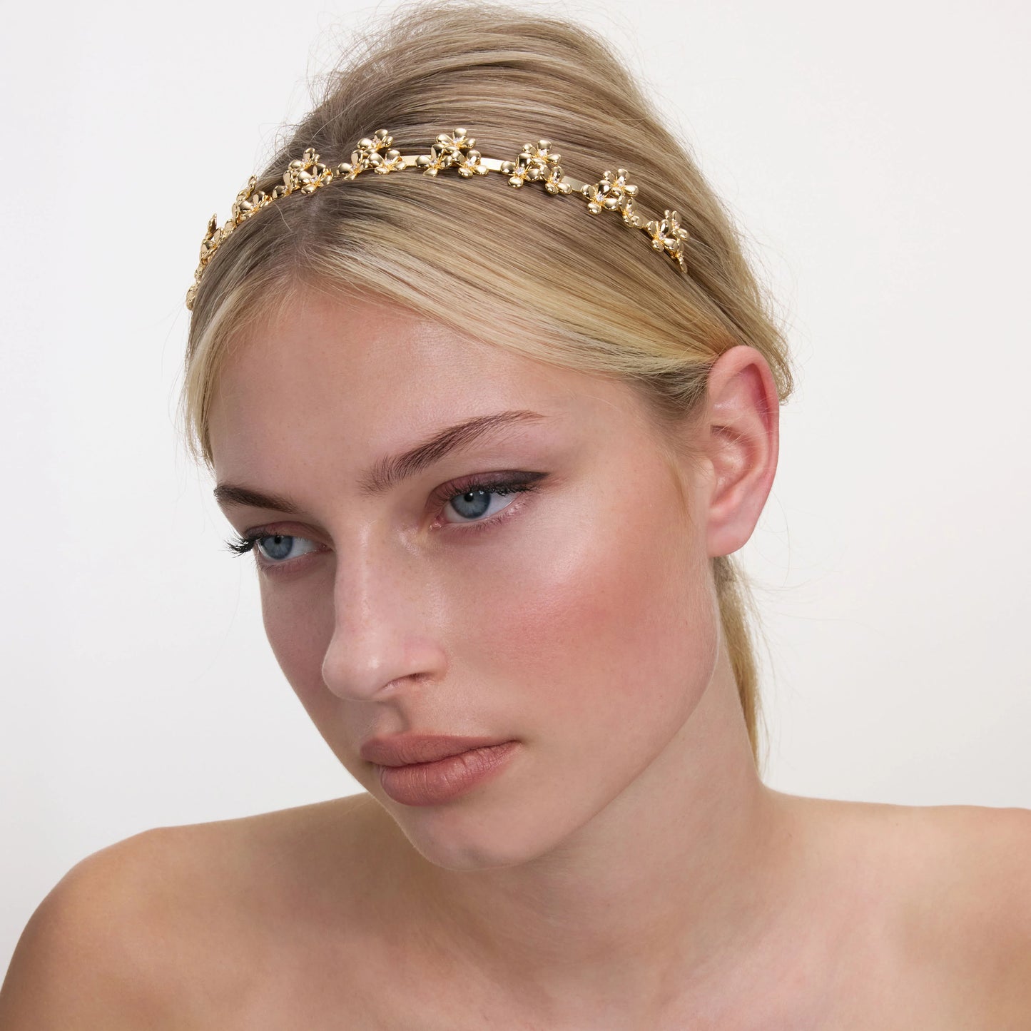 Gold Flower Cluster Headband