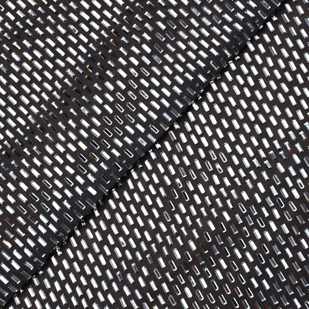 Gunmetal Rhinestone Midi Skirt