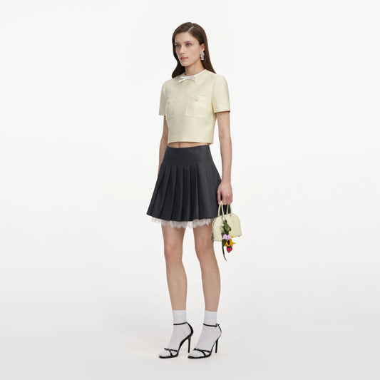 Yellow Taffeta Top