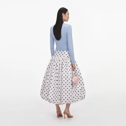 Blue Flower Knit Cardigan