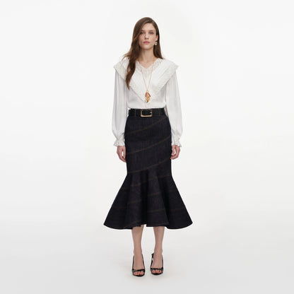 Cream Viscose Lace Top