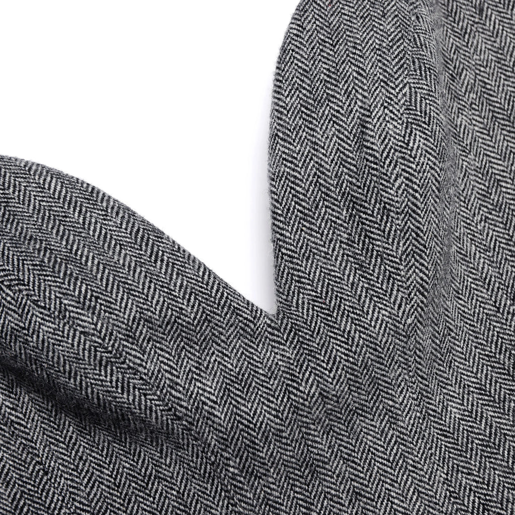 Grey Bandeau Herringbone Mini Dress