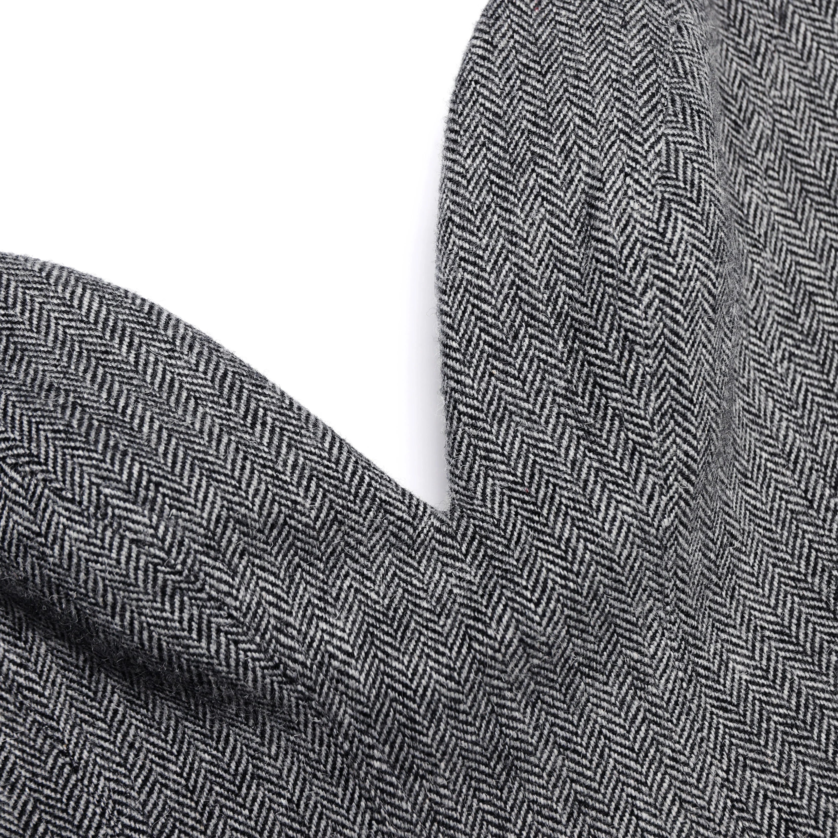Grey Bandeau Herringbone Mini Dress