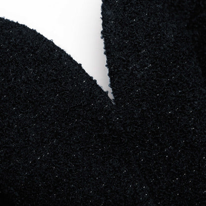 Black Boucle Playsuit