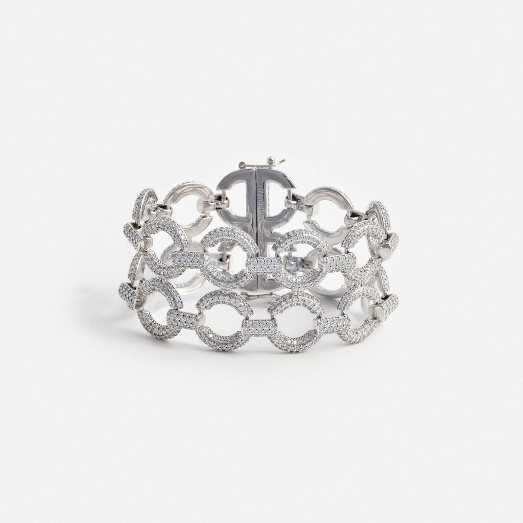 Double Crystal Link Bracelet