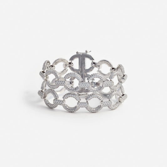 Double Crystal Link Bracelet
