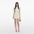 Lime Boucle Mini Dress