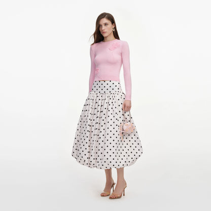 Pink Flower Knit Jumper