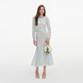 Mint Lace Midi Skirt