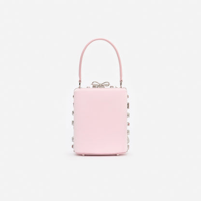 Pink Multi Crystal Mini Bow Bag