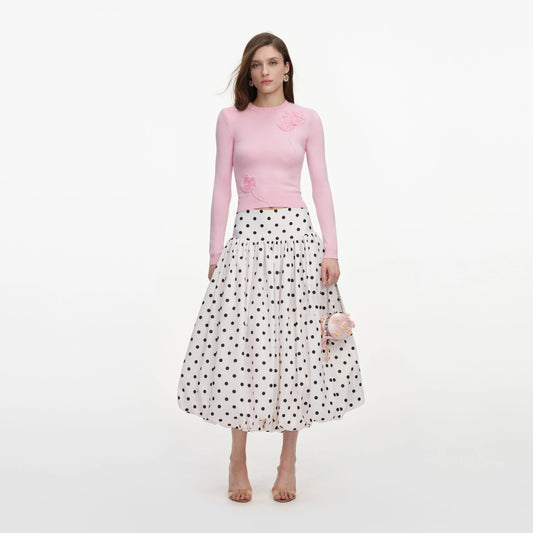 Pink Flower Knit Jumper