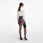 Floral Sequin Mini Skirt