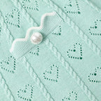 Mint Heart Knit Skirt