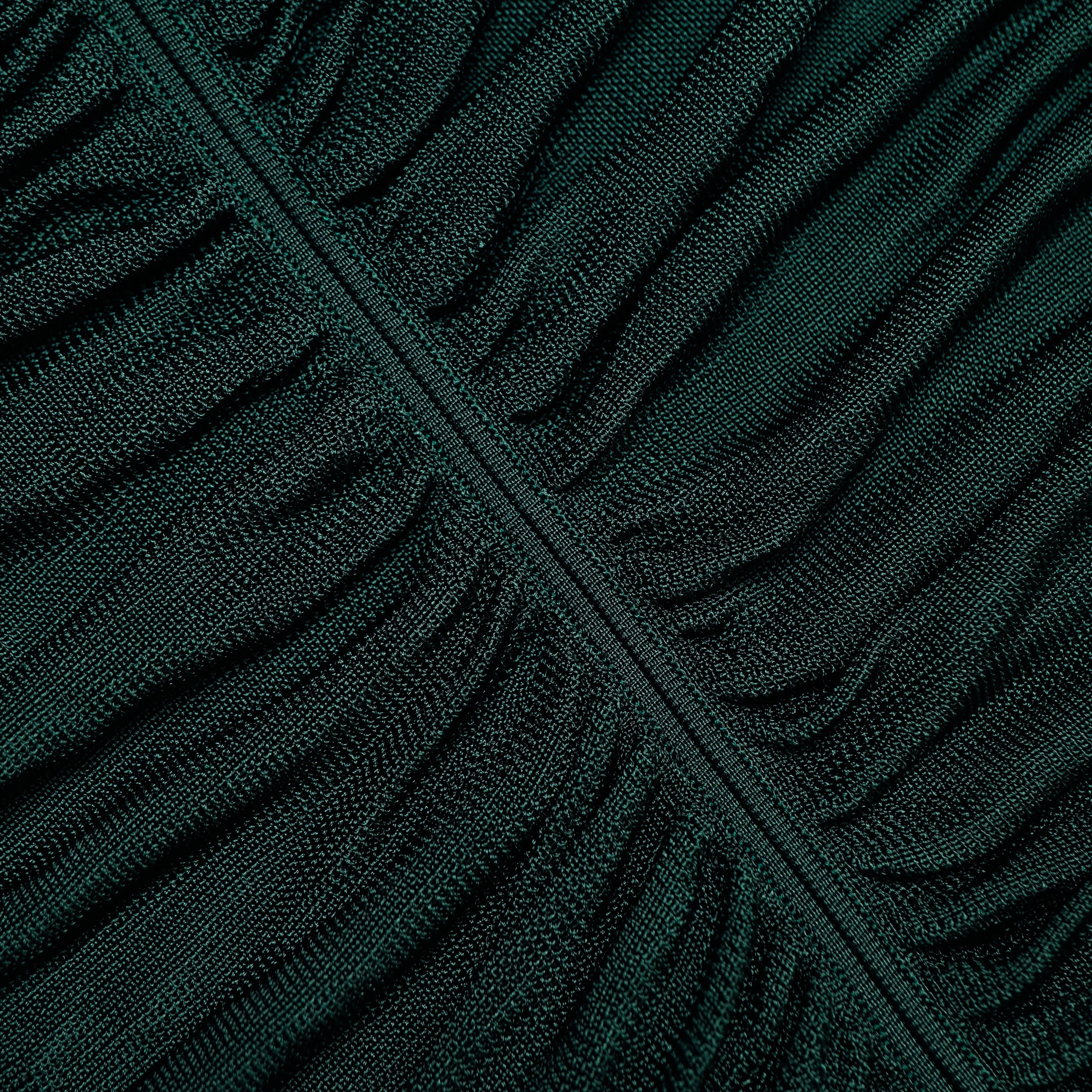 Green Viscose Knit Midi Dress