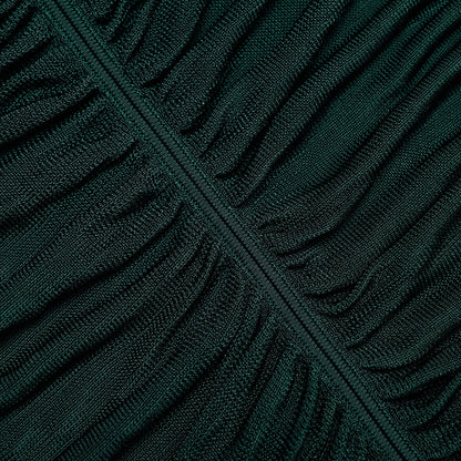 Green Viscose Knit Midi Dress