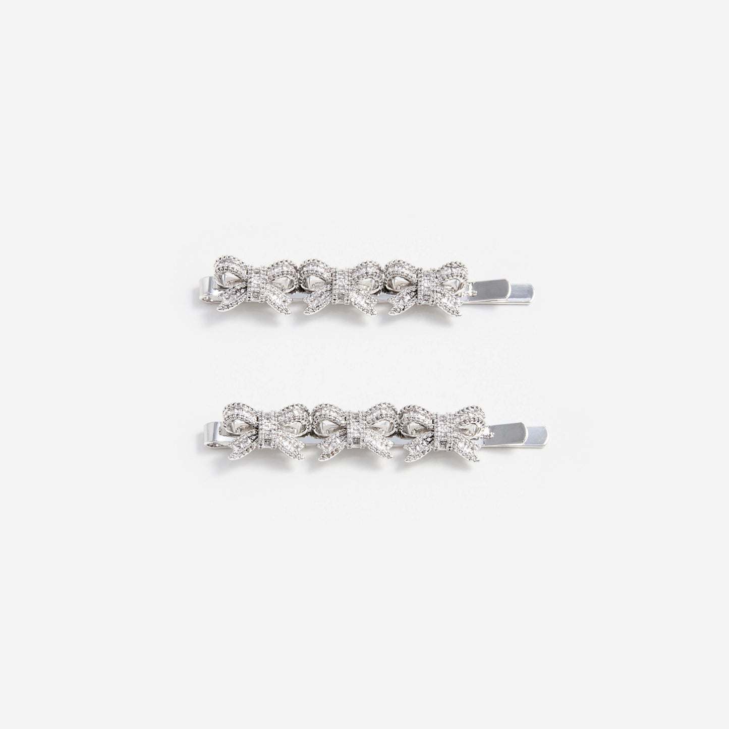 Crystal Bow Hair Slides